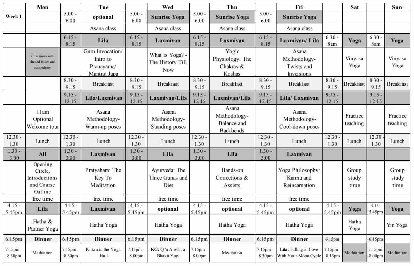 RYT-200 Yoga Teacher Training Intensive