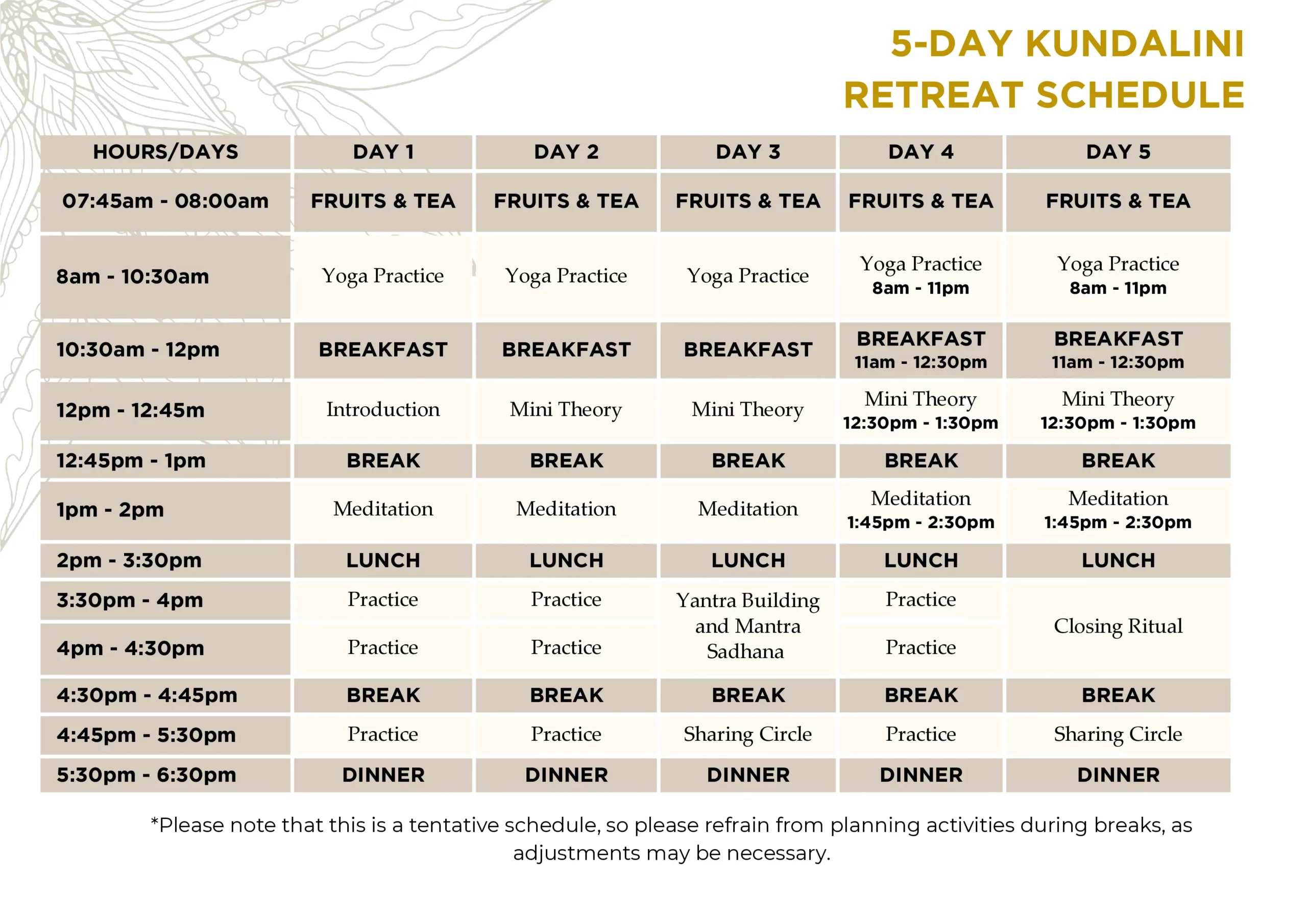 5-Day Kundalini Rising Retreat