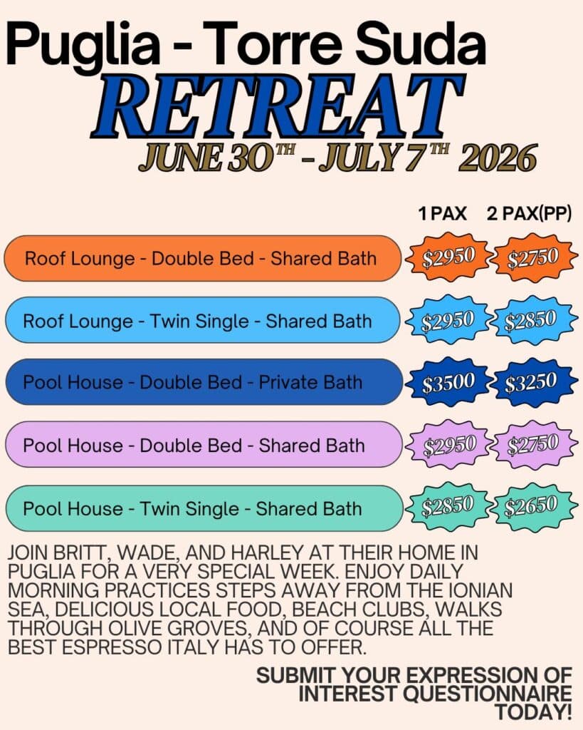 VERA ITALY - Summer 2026 Group Yoga Home Stays