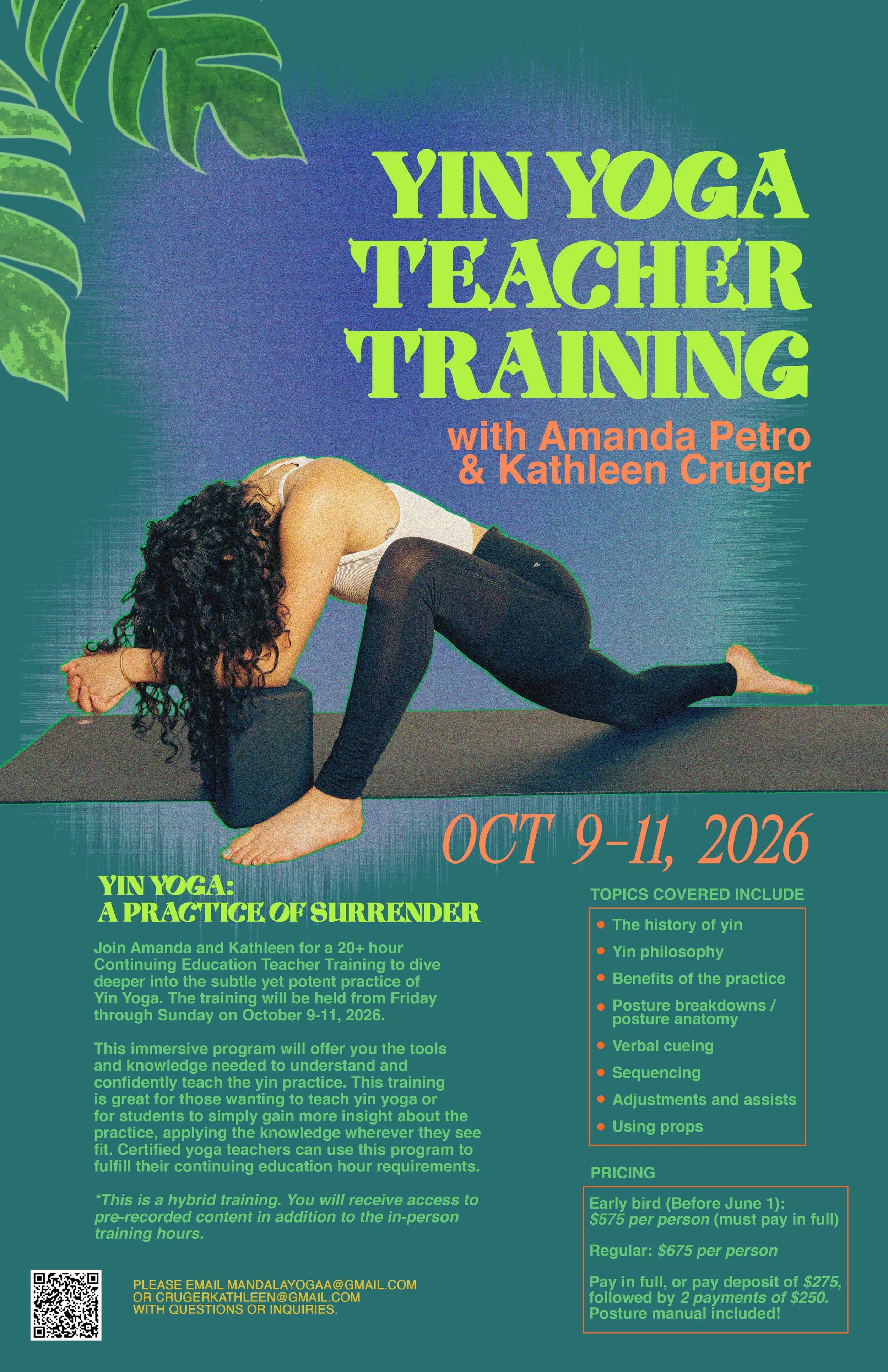Yin Yoga Teacher Training Weekend Intensive 1