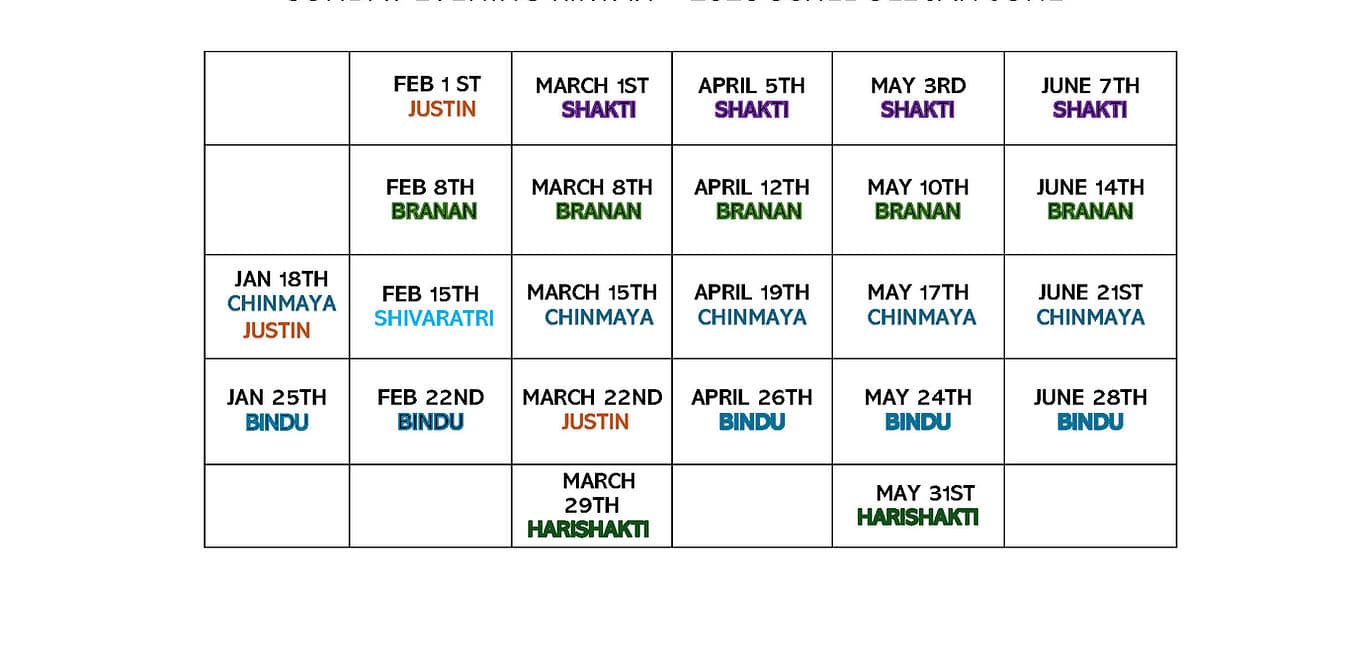 Kirtan Sunday Evening